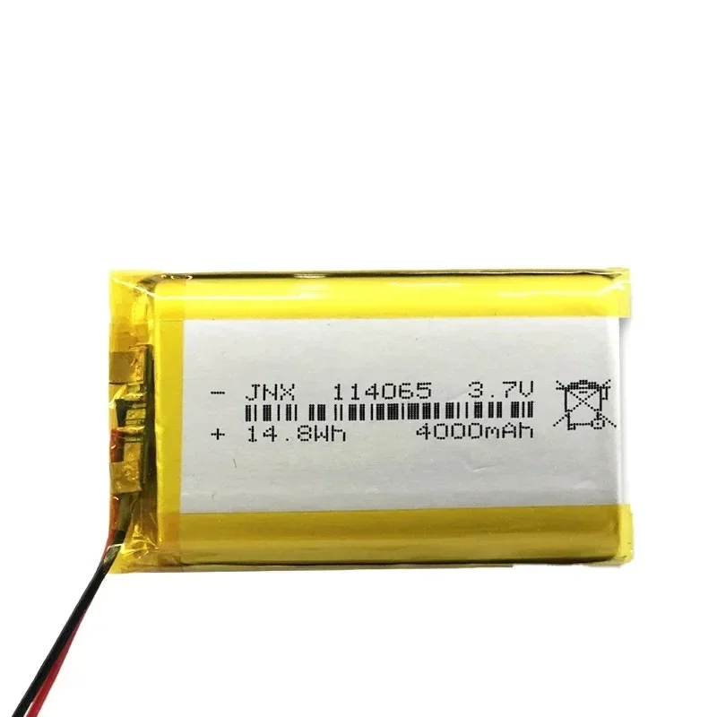 114065 3.7V Rechargeable Polymer Lithium Battery 4000mAh Large Capacity Bluetooth Speaker Shaver Beauty Instrument Mobile Power