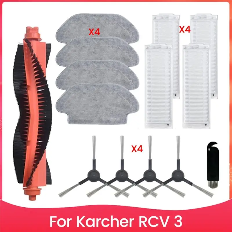 

Комплект сменных запчастей BAAJ для пылесоса Karcher RCV 3: основная и боковые щетки, HEPA-фильтры, салфетки для влажной уборки