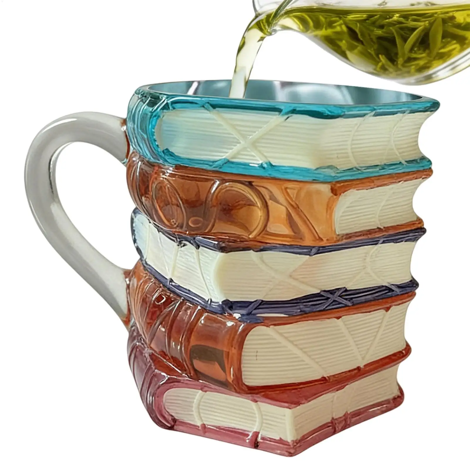 Book Coffee Mug Beverage Drinkware Cup Bookworm Cups for Latte Wine Juice Drink Beverage Brewing Bookworm Readers Enthusiast