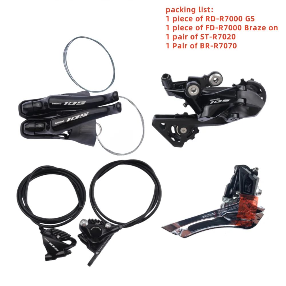 Shimano-油圧ディスクブレーキグループセット,105 r7020,r7070,2x11