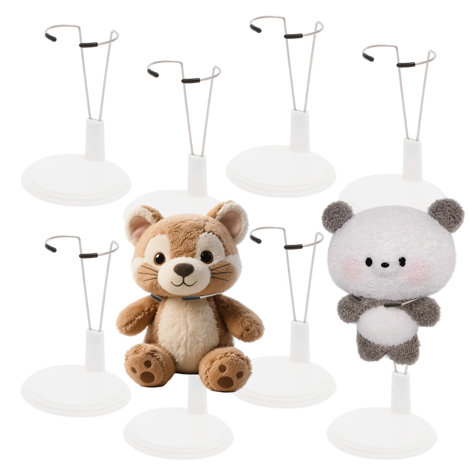 

8Pcs Doll Stands Adjustable Doll Display Holder Safe Support​ Easy Assembly Suit for Different Body Types for Toy Storage