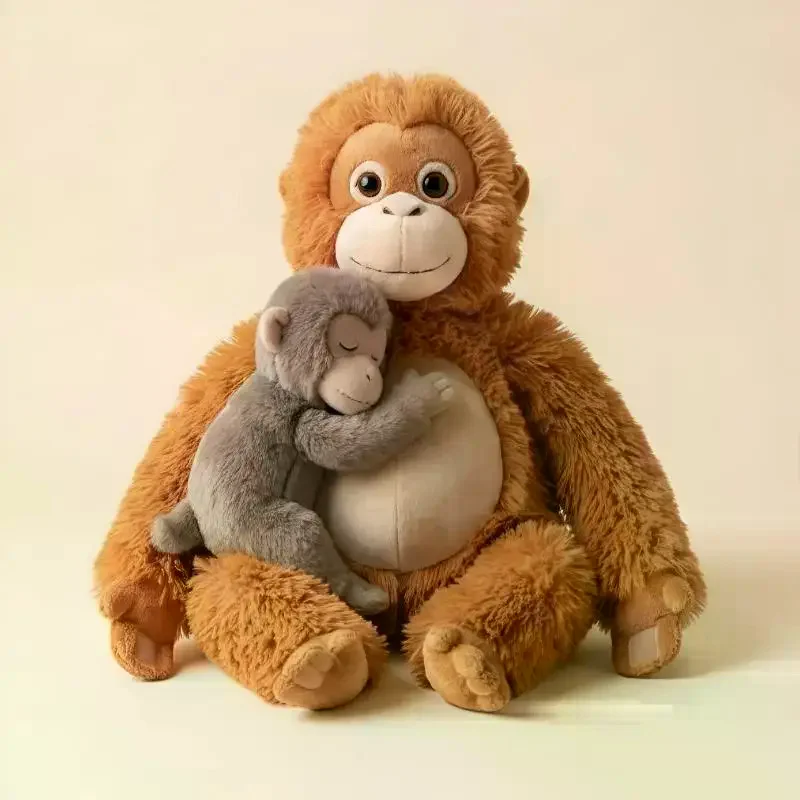 

Mama Punch Monkey Plush Toy, Baby Monkey & Orangutan Plush Stuffed Animal, Protect Punch Orangutan Stuffed Animal