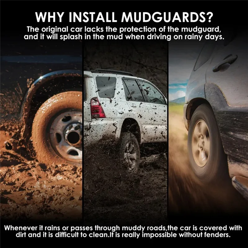 

AW-4PCS Car Mudguard Mud Flaps Splash Mud Guard Fender For Toyota BZ4X 2022 2023 Car Accessories