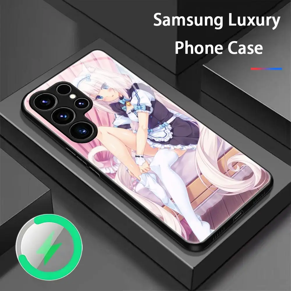 NEKOPARA Vanilla Phone Case For Samsung S26 S25 S24 S23 S22 S21 S20 Plus Ultra Fold A Glass Magnetic Case