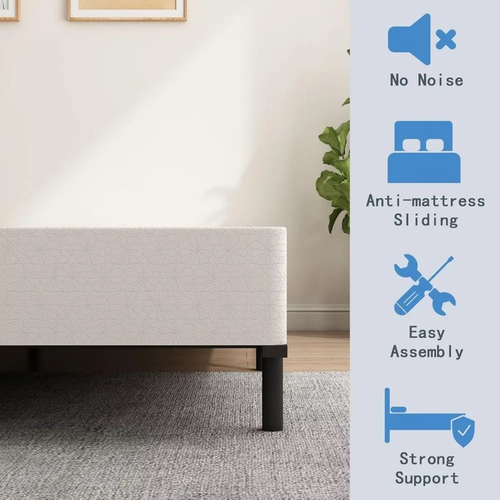 مرتبة زنبركية ذات صندوق معدني شديد التحمل مقاس 7 بوصات، سعة 3000 رطل، خالية من الضوضاء، سهلة التجميع، مقاس كوين