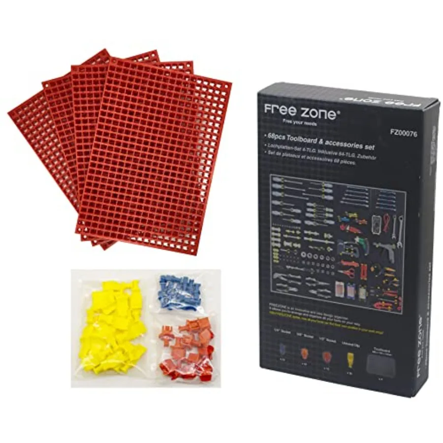 

FREE ZONE 68-Piece Large Pegboard Tools Organizer Set Tool Box and Storage Tool Box Drawer Organizer for Tool Chest Cart Cabine