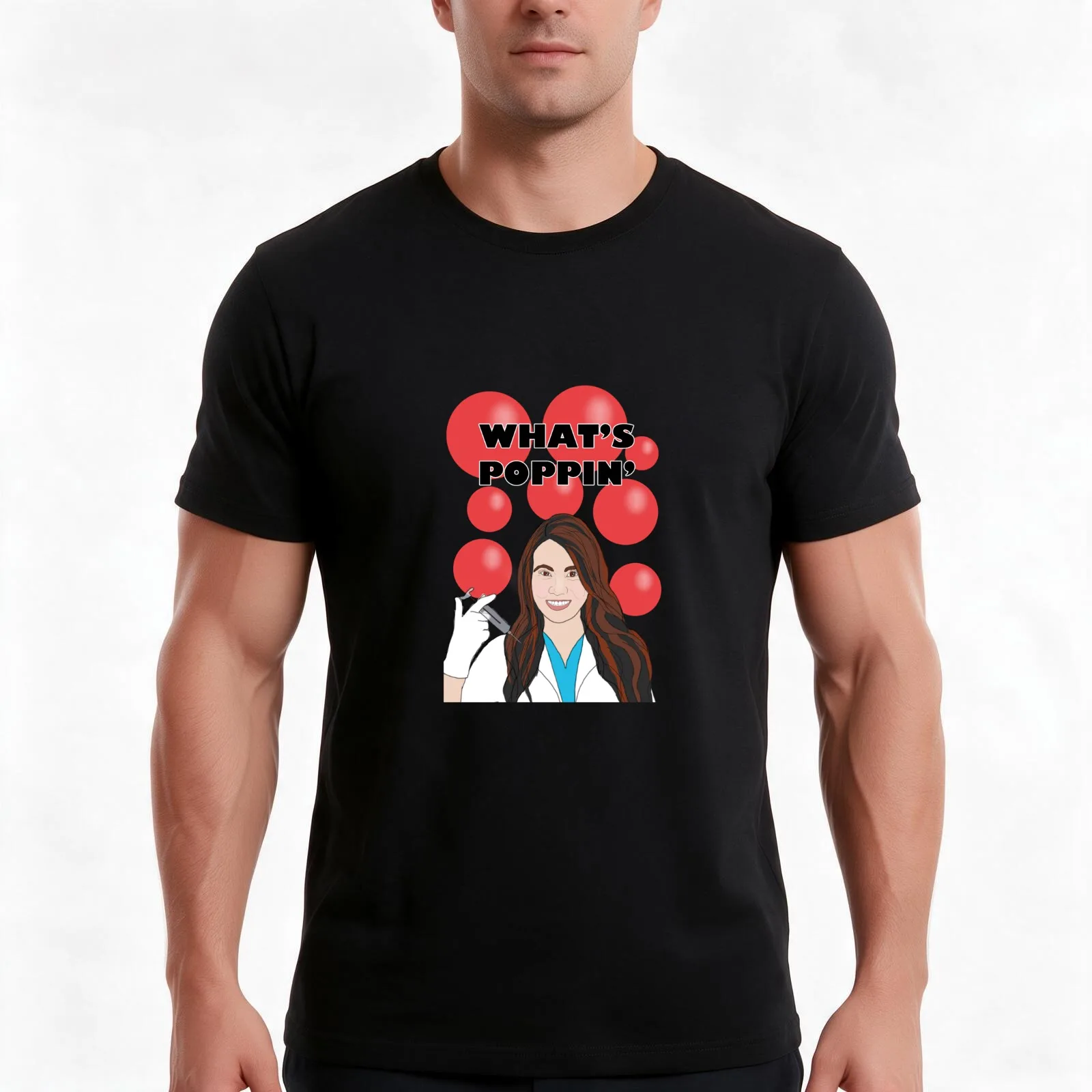 Dr Pimple Popper Sandra Lee T-Shirt, Summer Casual Cotton Tee, Oversized Streetwear Tops, Vintage Graphic Print, 100% Cotton