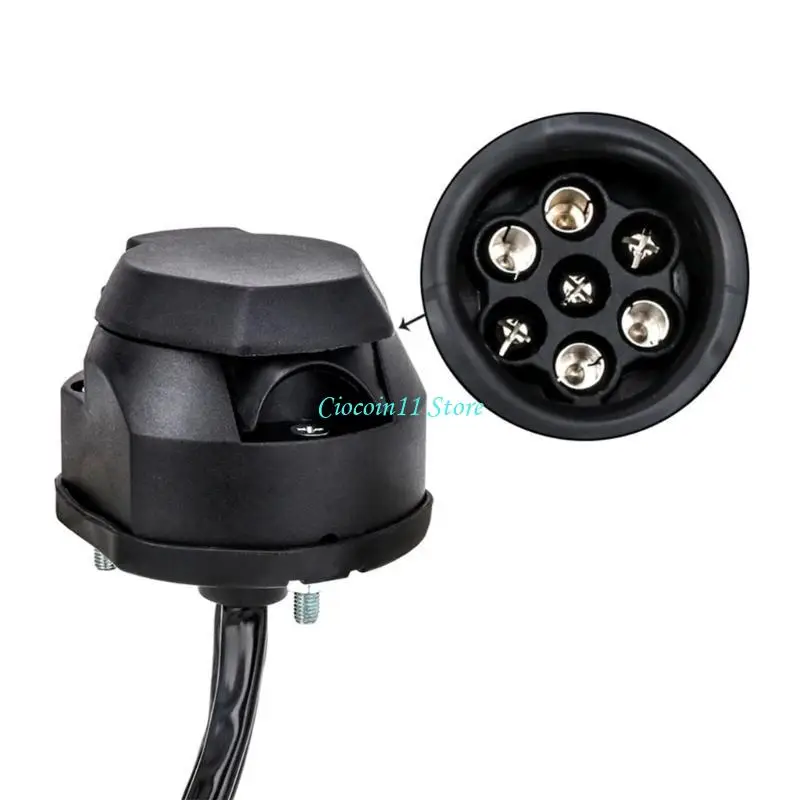 Y1UB 7 Way Trailer Plug Connector Cable for Secure Efficient Wiring Harness Solution