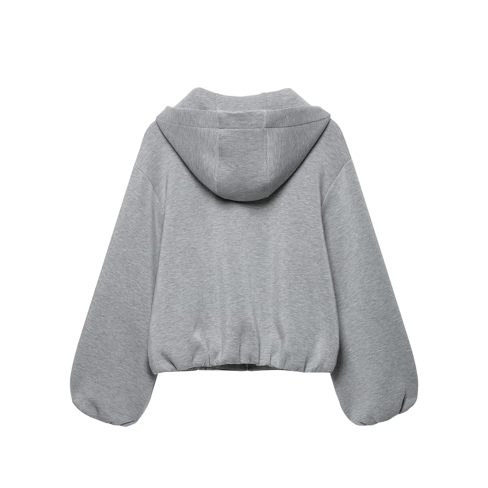 Autumn New Arrival Women American Casual Long‑Sleeve Hooded Zip‑Up Pilot Jacket Sweatshirt Coat