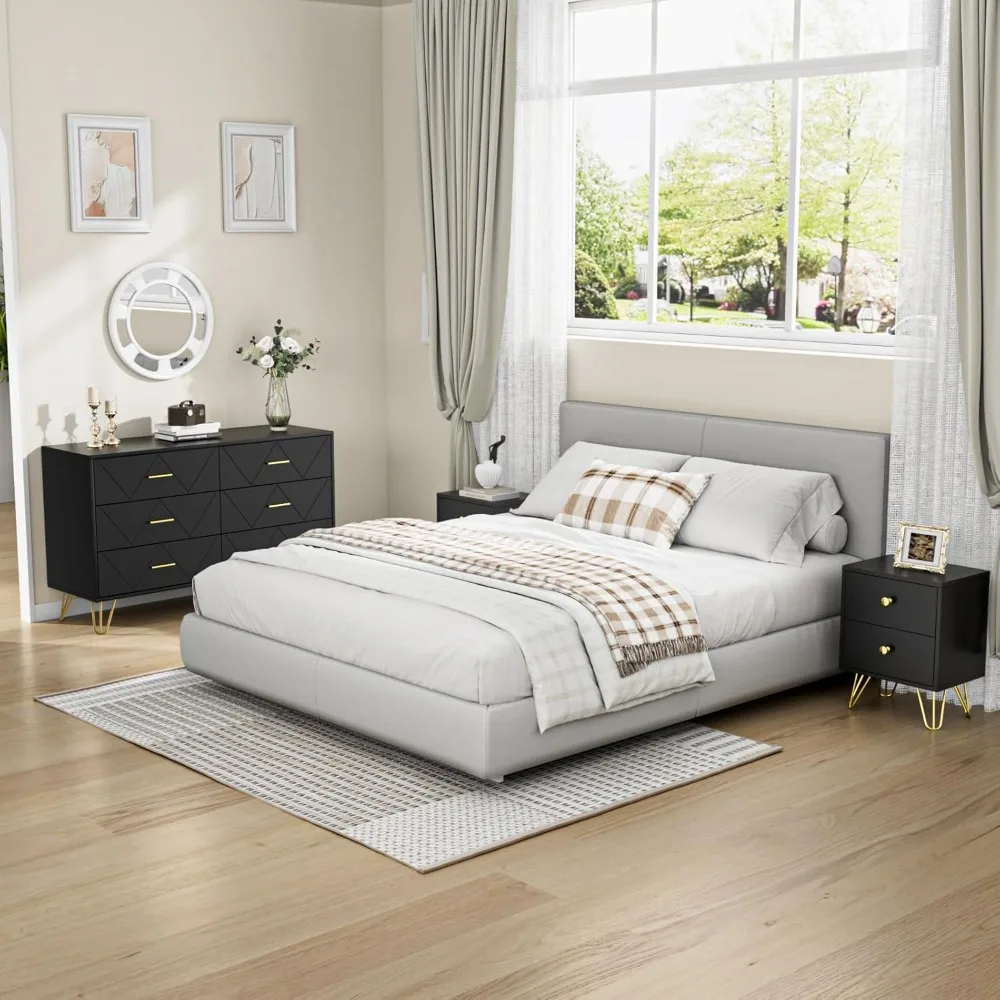 Black and Gold Nightstand and Dresser Set: A Stylish and Functional  Addition to Your Bedroom