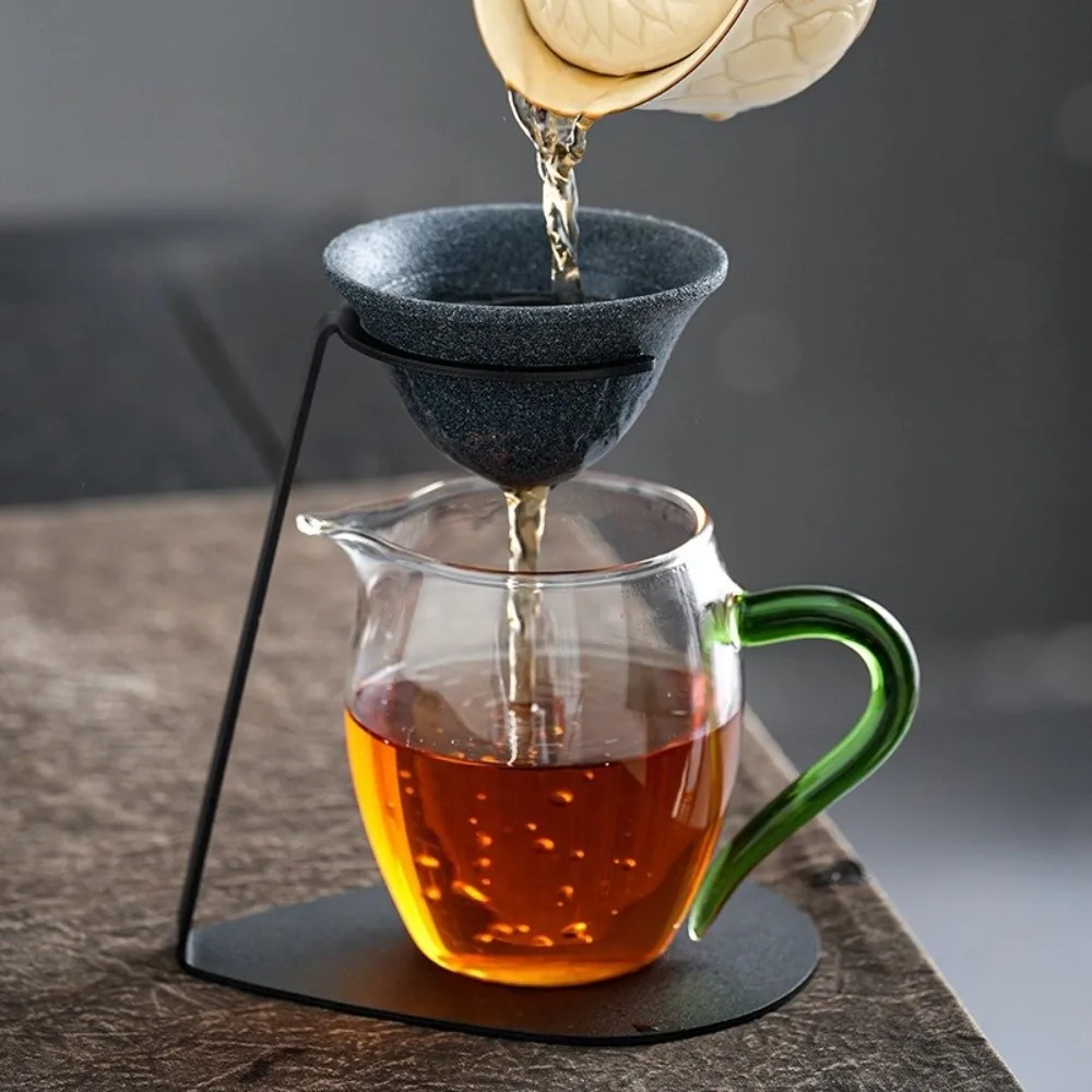 

Creative Large Capacity Tea Strainer Traditional Reusable Tea Infuser Rotating Function Heat-Resistant Glass Cup Tea Brewing