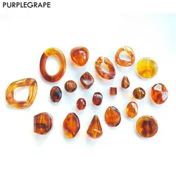 50pcs Resin perforated Beads Diy Earrings Jewelry Accessories Materials Handmade Necklace Bracelet