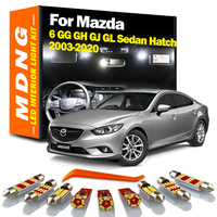 MDNG LED Indoor Bulbs Interior Map Sunvisor Reading Light Kit For Mazda 6 GG GH GJ GL Sedan Hatch 2003-2017 2018 2019 2020 2021