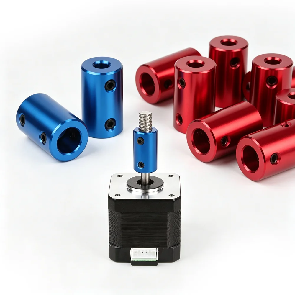 2Pcs Aluminum Alloy Rigid Coupling D12 L20 O14 L25  2/3/3.17/4/5/6/6.35/7/8/10mm CNC Claw Shaft Stepper Motor Connection Shaft