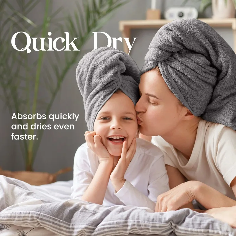 U 타월 세트 600 GSM 100% 면 고흡수성 부드러움 일상 사용에 이상적(회색)