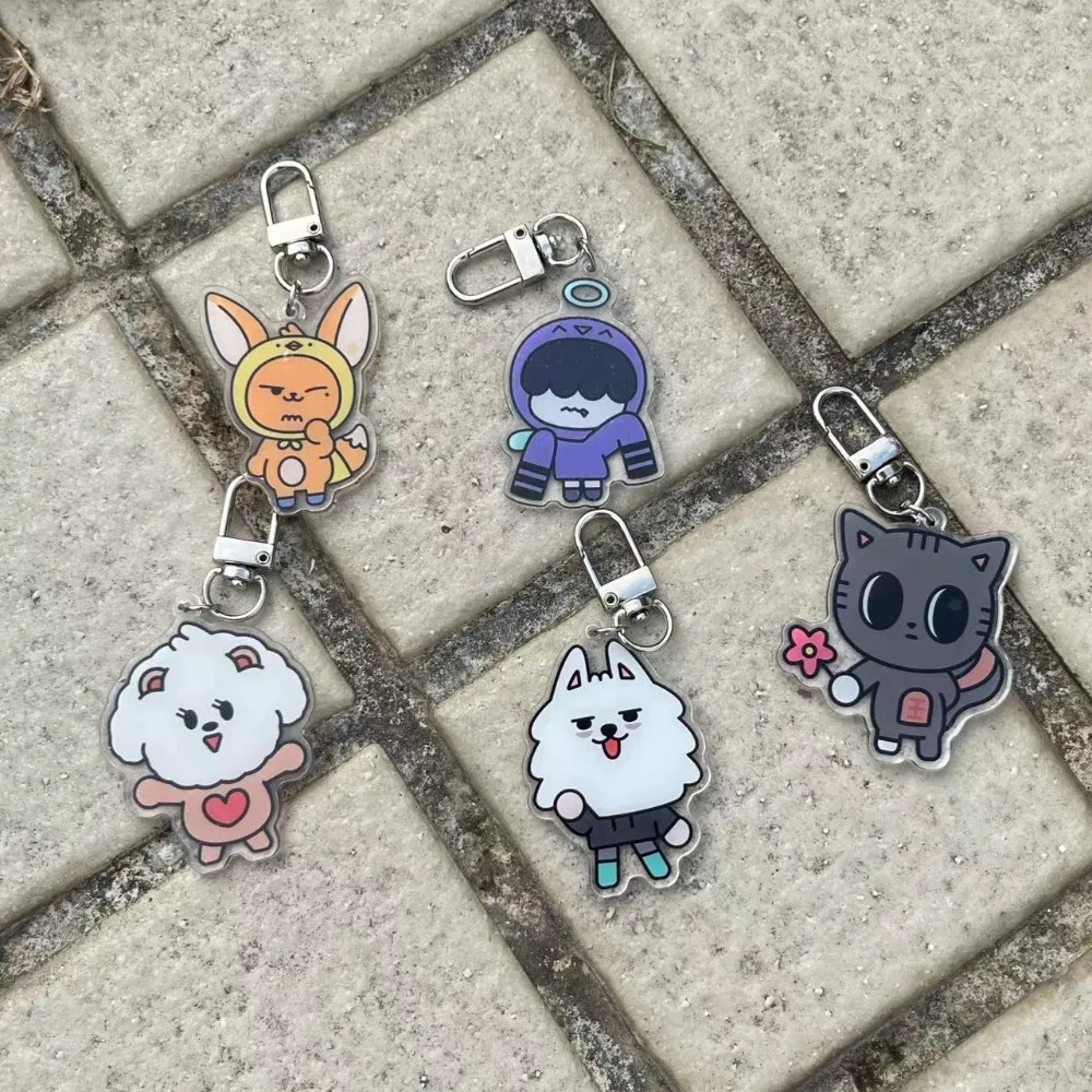 KPOP Keychain SOOBIN YEONJUN BEOMGYU TAEHYUN HUENINGKAI Acrylic Pendant Key Ring Bag Accessories Gift Fans Collection