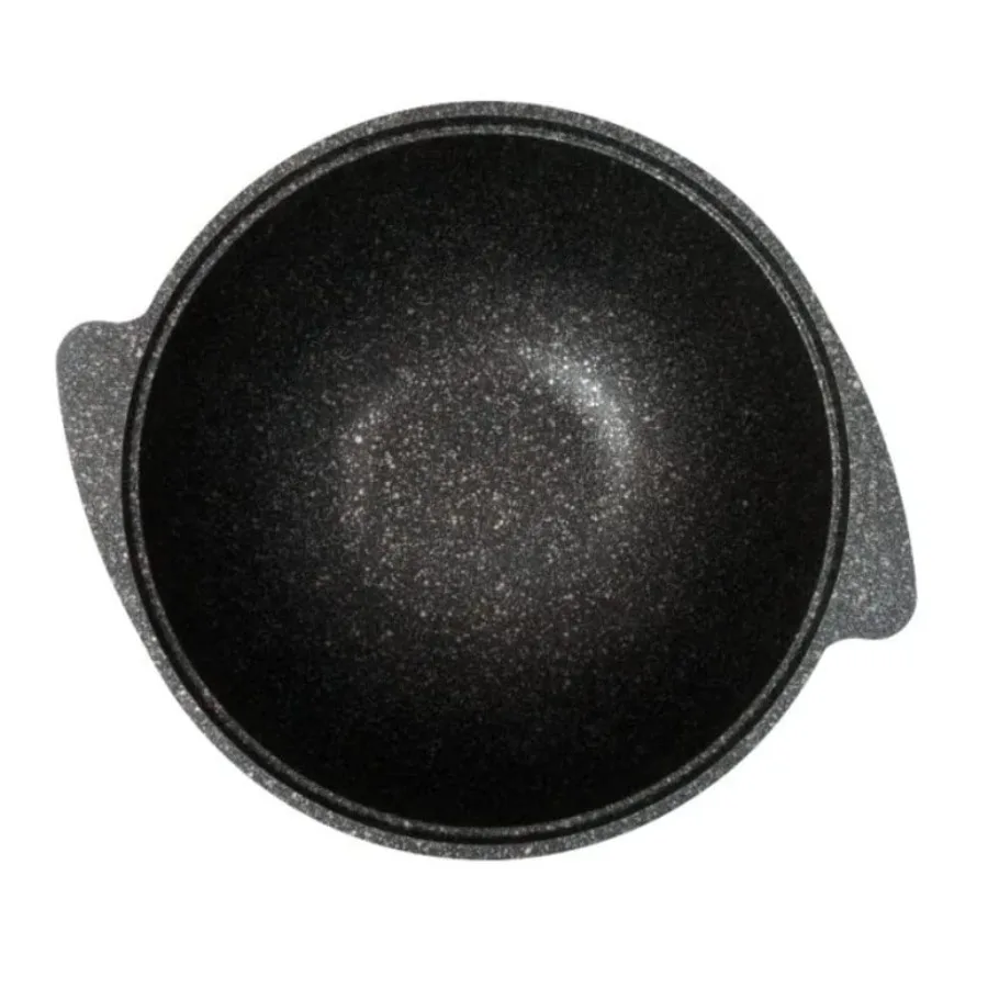 وعاء طبخ كازان من الألومنيوم مع غطاء جرانيت فائق غير لاصق كازان لصنع البلاف مع غطاء زجاجي 3.7 كيو تي. 3.5 لتر كامبينج كوكوا #3