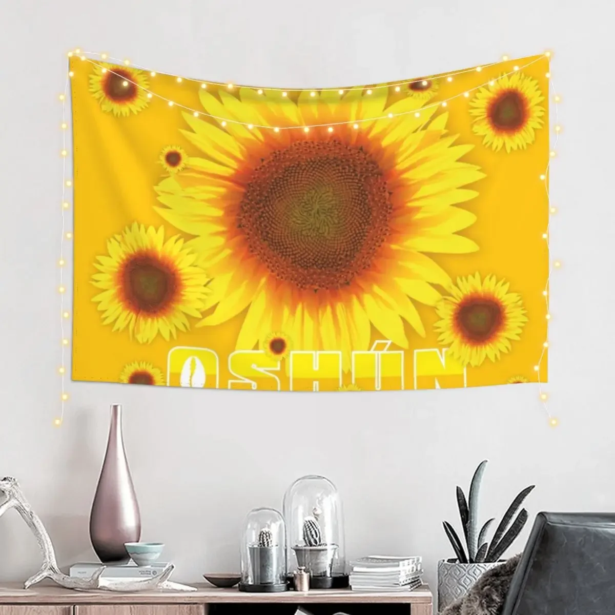 Orisha Oshun and Sunflowers 2 Tapestry Wall Decor Bed Room Decoration Tapestry