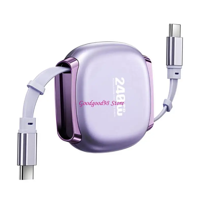 Portable Stretch Type C Charging Cable 240W Fast 4 Level Length Control