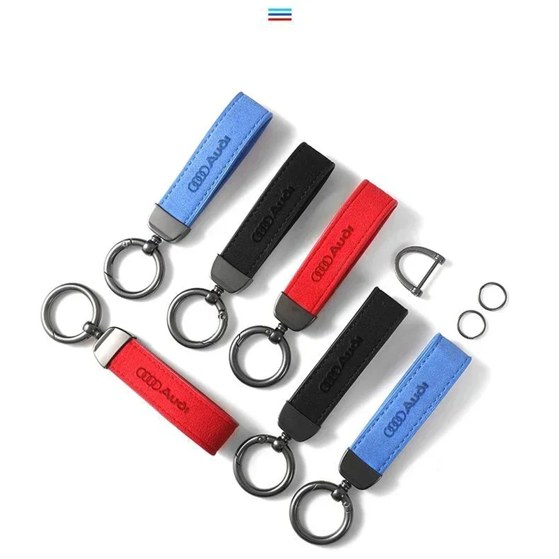 Car Keyring Leather Keychain Pendant Key Holder for Audi RS A5 A3 A4L A6L A7 A8 Q2L Q3 Q5 Q7 S4 S5 S6 S7 S8 RS5 RS6 RS7 R8