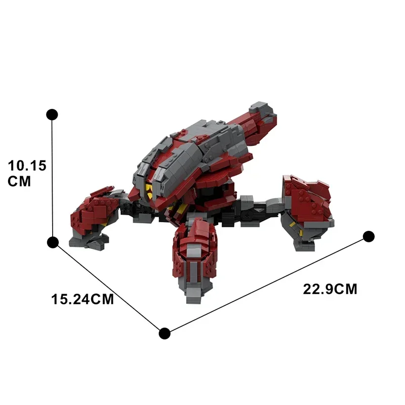 Halo Series Banished Scarab Locust MOC Building Block Mechanical Beast War Machine Bricks DIY Model Kid Toys Birthday Gift