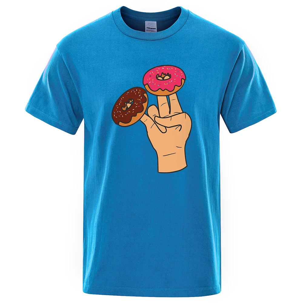 Zwei Donuts werden jeden Tag gedruckt T-Shirts Männer lässig lose Kleidung übergroße Sommer Tops Baumwolle Hip Hop Harajuku T-Shirts benötigt