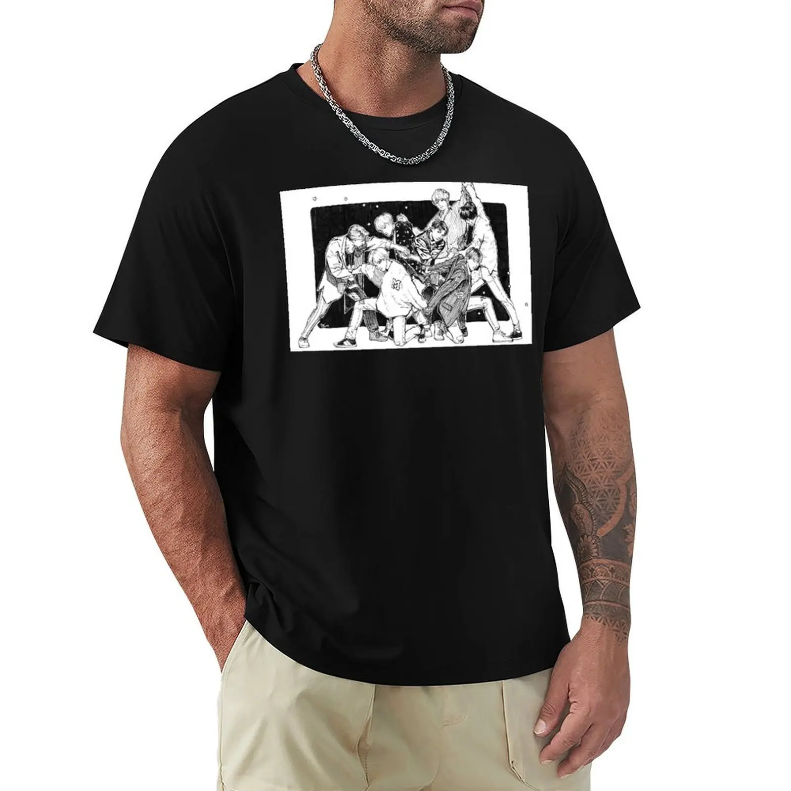 DNA double helix inktober T-Shirt cotton t-shirt plain for man package T-Shirt