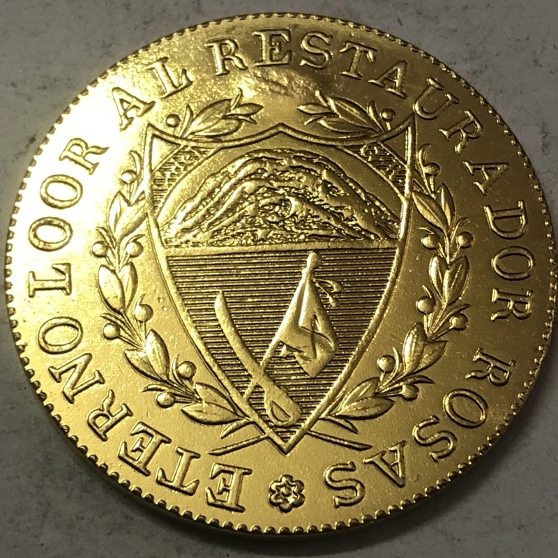 1845 La Rioja 8 Escudos Gold Copy Coin