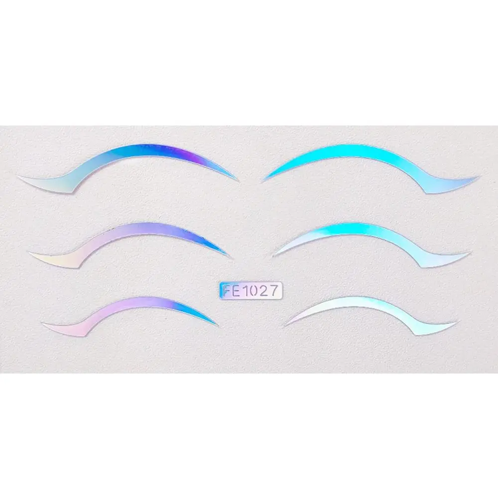 

Водостойкая лазерная наклейка для лица, самоклеящаяся серебряная блестящая временная татуировка, наклейка для глаз, тень, красочная наклейка