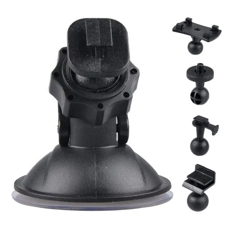 Camera Suction Mount Car Mount With 5 Adapters Car Suction Cup For Dash Cam Holder Car Windshield Rotating Mount Phone Stand