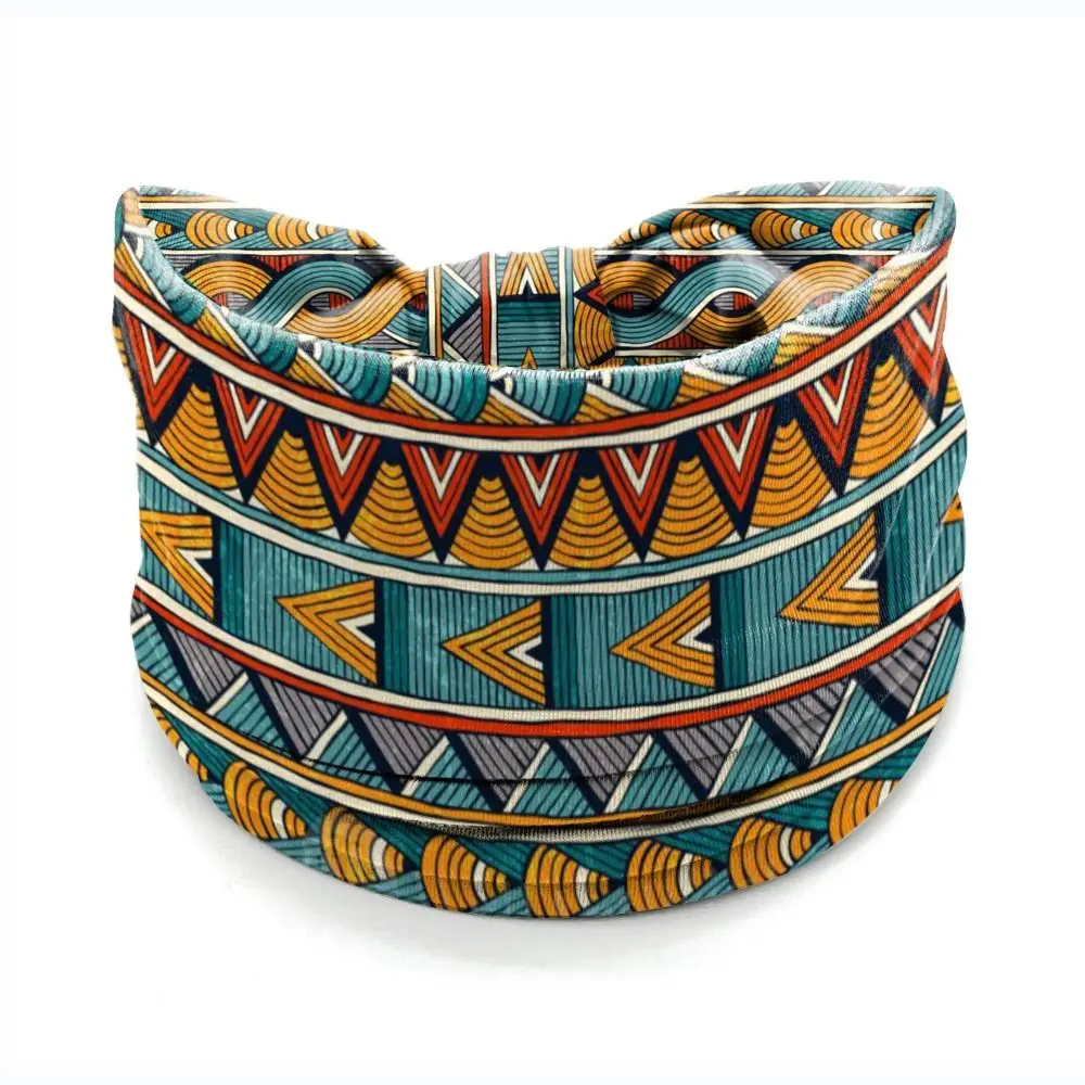 

New Elastic Wide Headbands Vintage Knot Boho Printed Headscarf Star Printed Wide Brim Soft Bandana Women