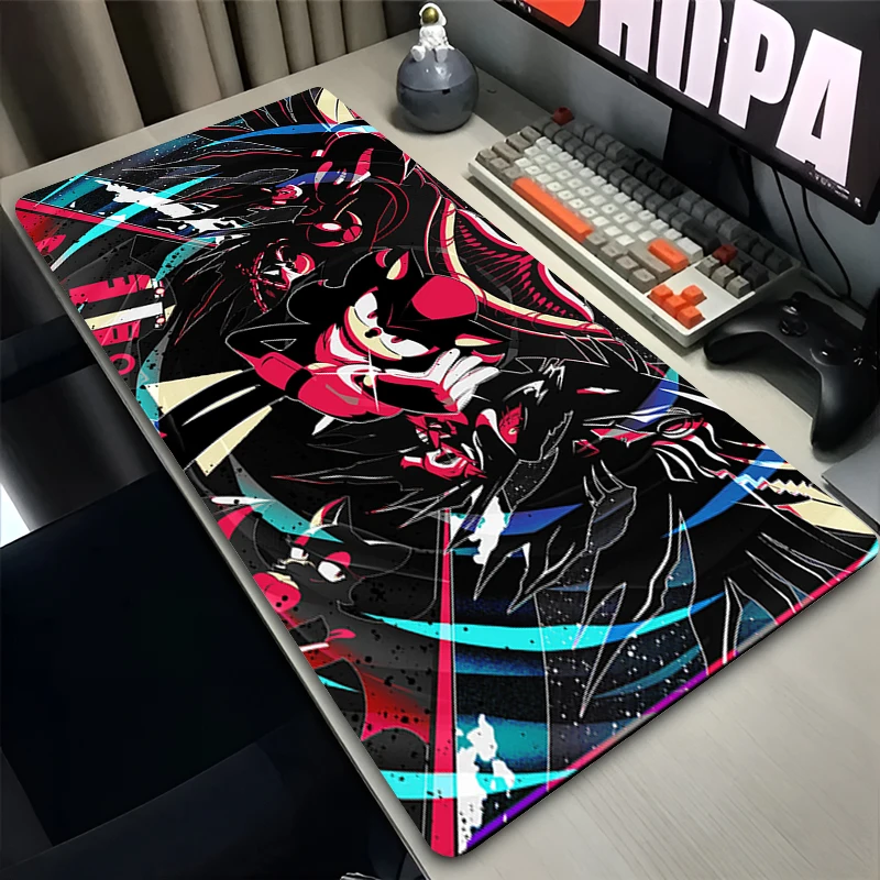 Mouse Pad Gamer Keyboard Mousepad Office Laptop Extended Desk Mat Large Gaming Anti-fray Pad S-shadow The H-hedgehog Mouse Mat