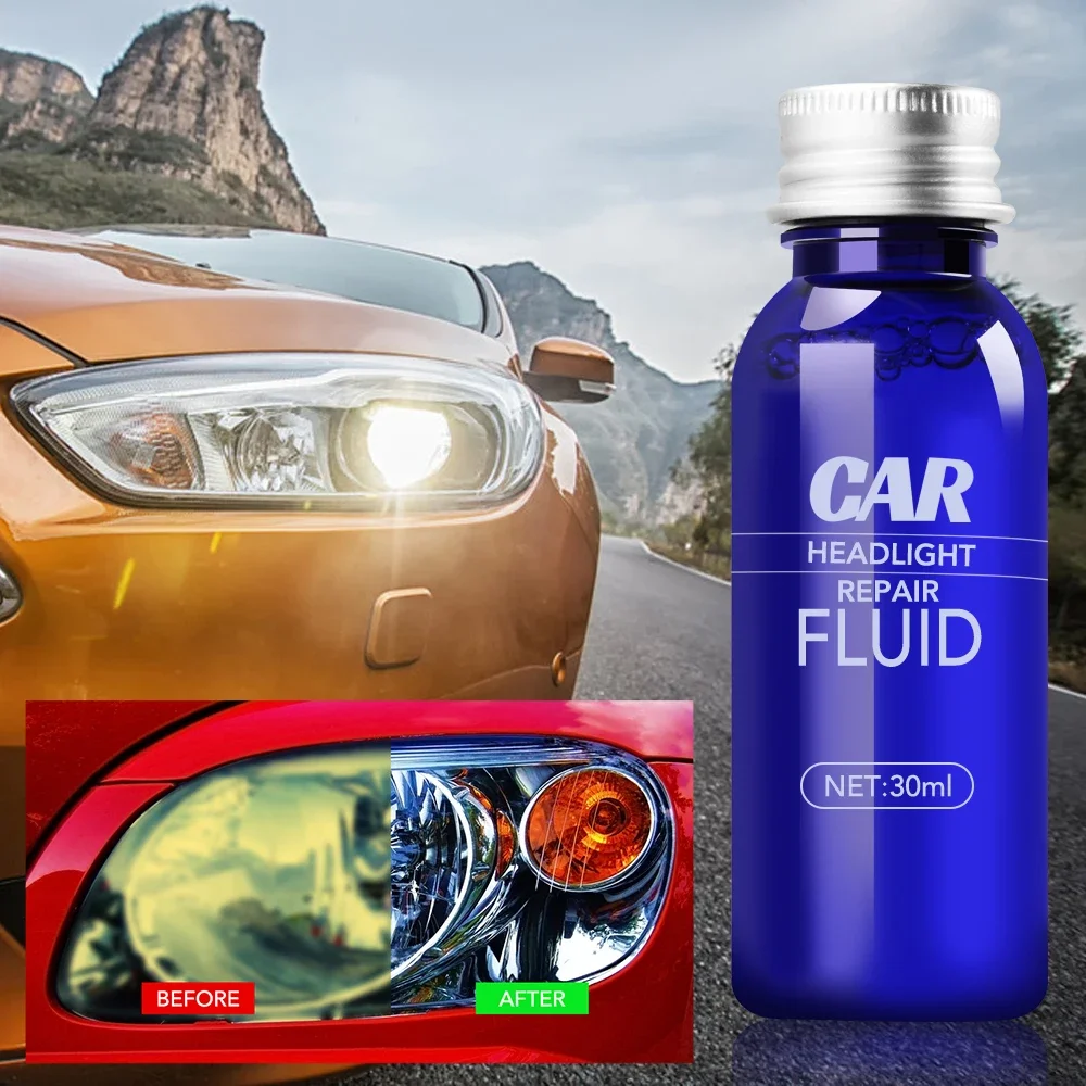 Car Headlight Restoration Kit Headlamp Scratch Remover Repair Refurbish Long Lasting UV Protection Car Polish Liquid Cleaners