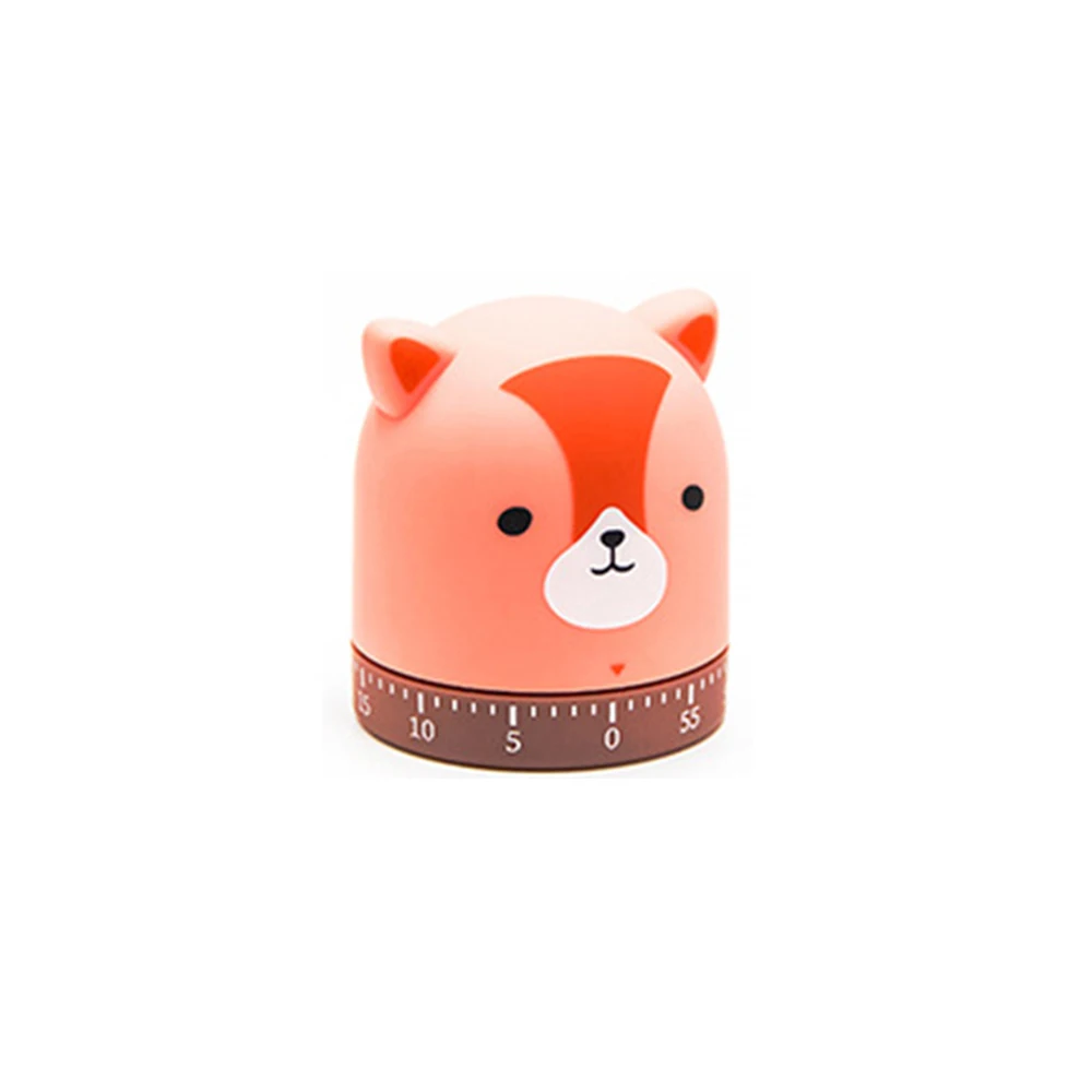 Animal Mechanical Timer Cute Pig Dog Cat Fox Children's Time Manager Student Learn Self-discipline Remind Kitchen Timer