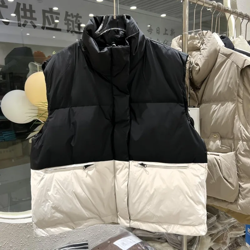 Autumn Winter New Cotton Vest Women's Popular Stand-up Collar Loose Internet Celebrity Vest Vest Jacket