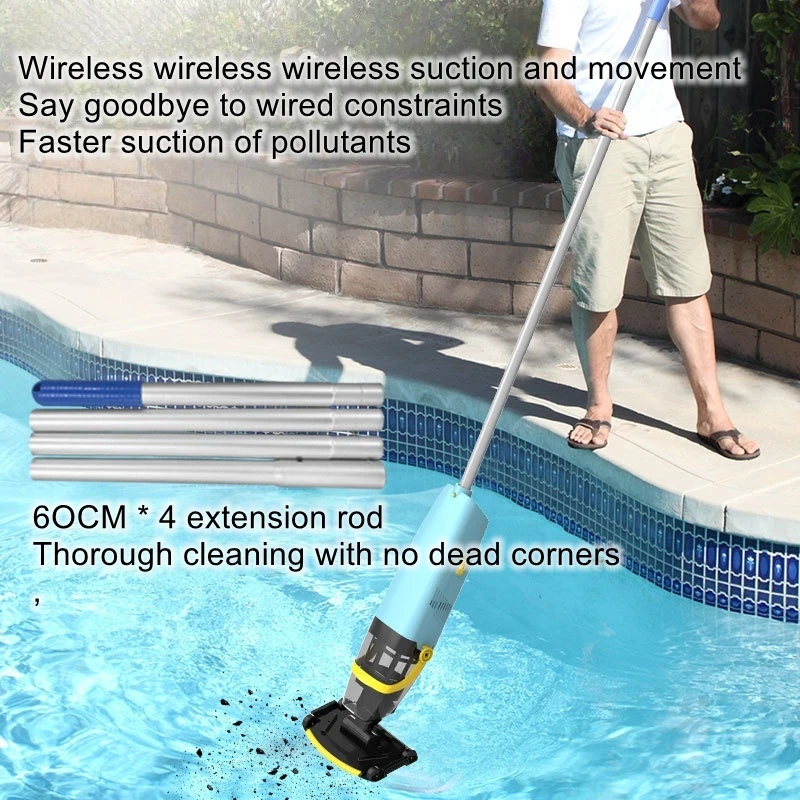 Wireless swimming pool suction machine for baby hot tub, fish pool, underwater vacuum collection, rechargeable
