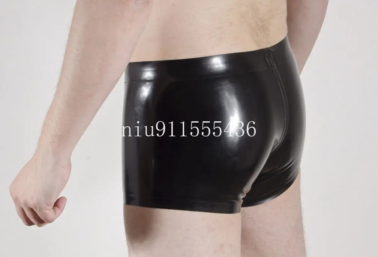 Boxer en latex pour homme, culotte en caoutchouc, sous-vêtement fétiche, sur mesure (sans fermeture éclair)