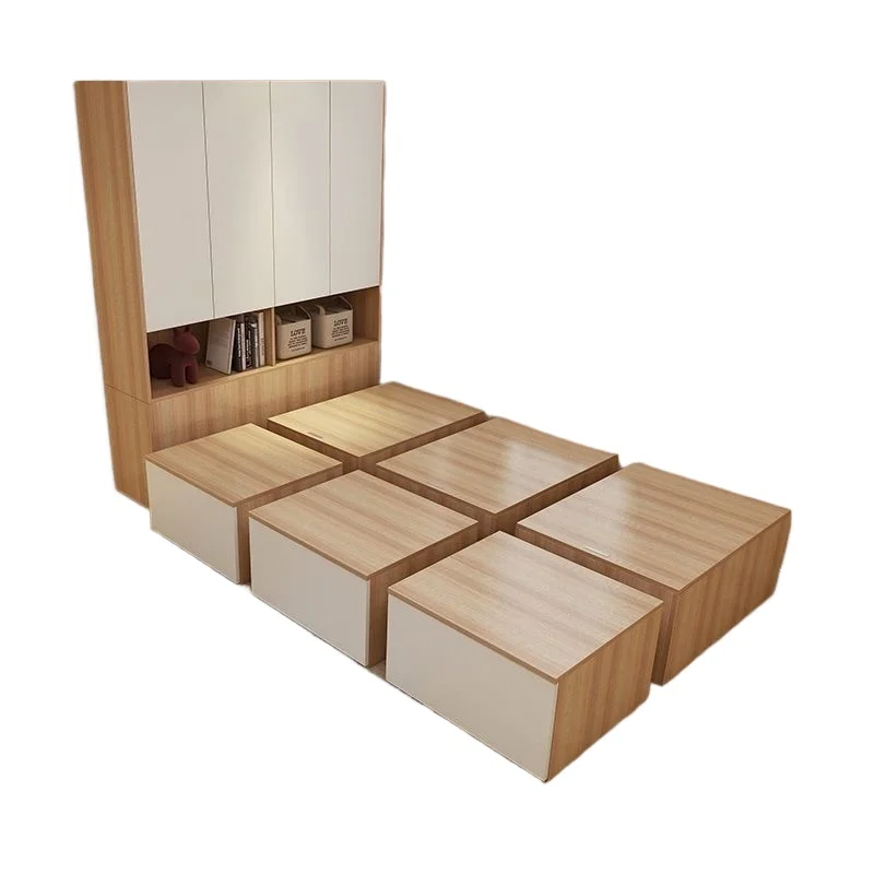 

Modern simple tatami mat bed, Rubik's cube, multi-functional combination box storage integrated cabinet