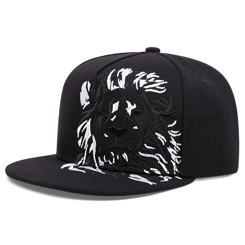 New Men Women Lion Embroidered Baseball Cap Summer Outdoor Hat Hip Hop Adjustable Trucker Caps Cotton Snapback Hats Sun Hats