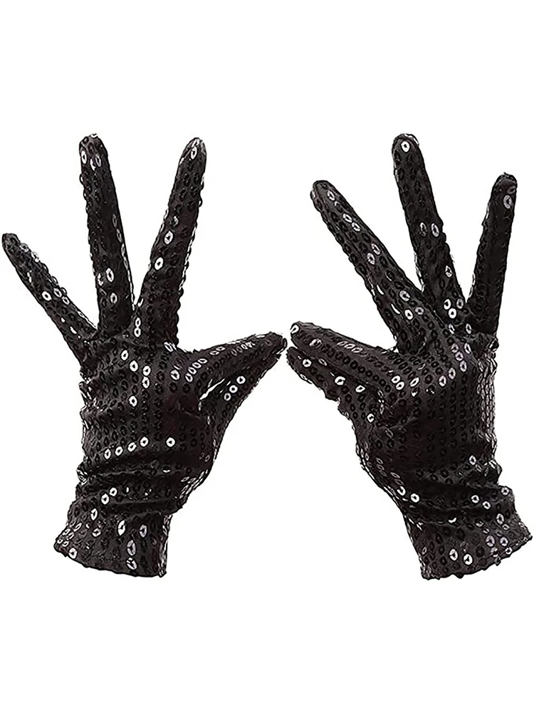 Gants à paillettes pour adultes, accessoires de spectacle sur scène, Halloween, Cosplay, spectacle de danse, mode magique, personnalité Hip Hop pour femmes et hommes