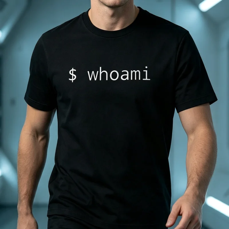 Футболка Whoami Terminal Command с графическим принтом, забавная футболка для программистов и хакеров, хлопковая, повседневная уличная одежда, техно-юмор, подарок для разработчиков, для мужчин и женщин.