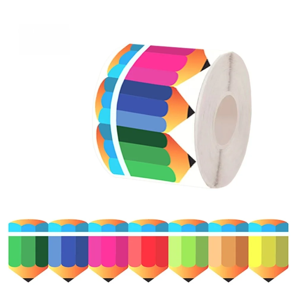1Roll Self Adhesive Chalkboard Board Border Paper Pencil Border Classroom Decors 7cm DIY Decorative Stickers Handmade Crafts