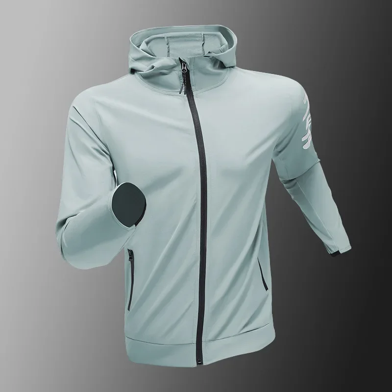 Men Running Jackets Gym Zipper Sport Jacke Jogging Training Quick-drying Fitness Sweatshirt Outdoor Casual Running Sportswear