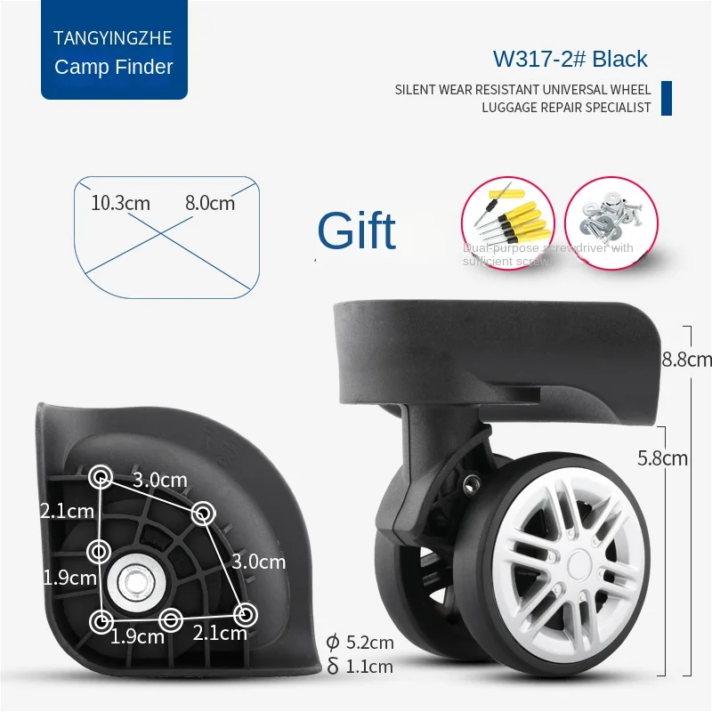 

Luggage Universal Wheel Accessories Wheel Trolley Suitcase Pulley Wheel Aircraft Wheel Universal Accessories 20 inch 28 inch