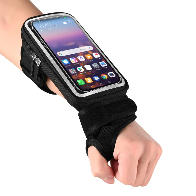 

HAISSKY Running Sports Wristband Bags For iPhone 16 15 14 12 13 Pro Max 16E 16 Plus Touch Screen Outdoor Workout Armbands Pouch