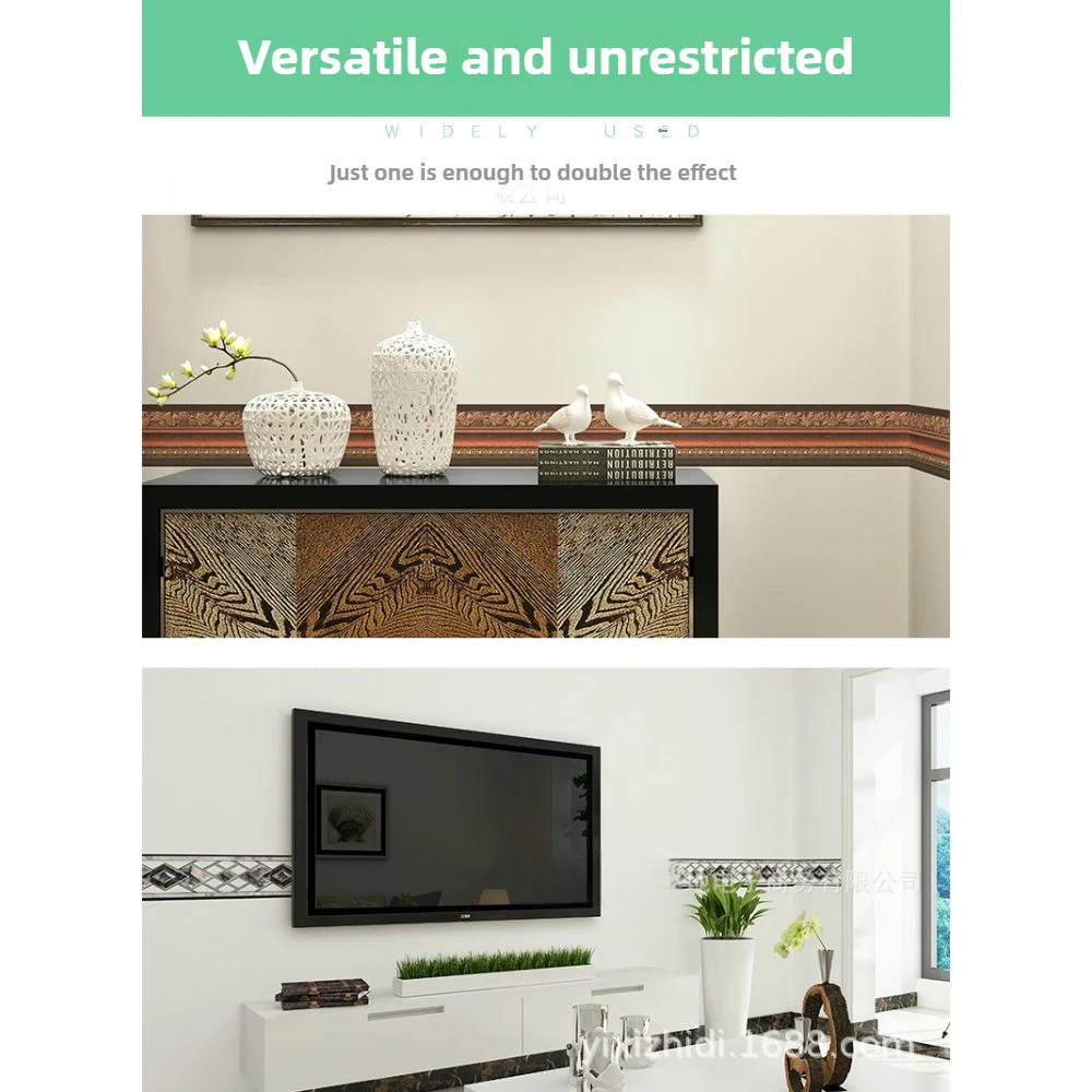 5 Meter Self-Stick PVC Baseboard Protector 10.6cm Width Waterproof 3D Design for Corners Wall Skirting DIY Install