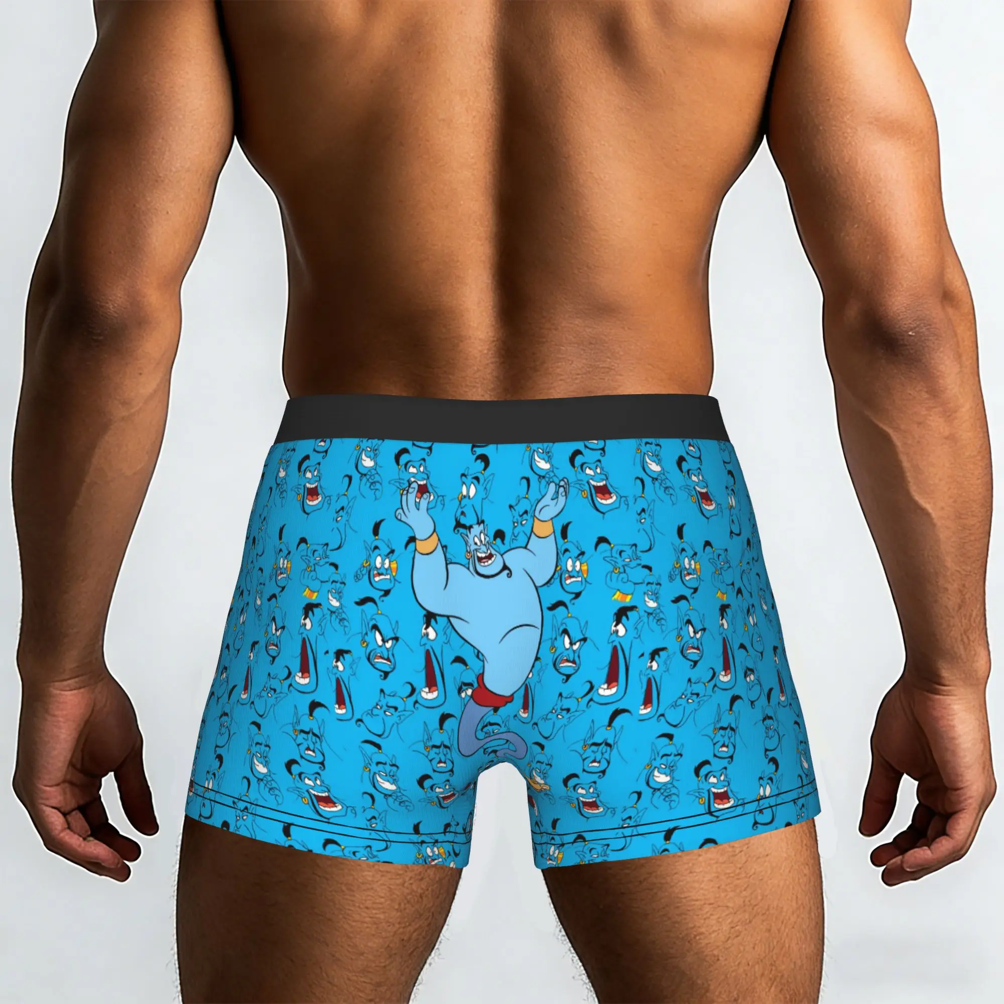 Custom Cute Cartoon A-Aladdin Underwear Men Stretch  Boxer Briefs Shorts Panties Soft Underpants For Male