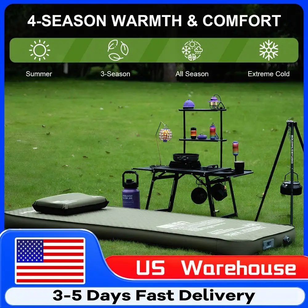 

Single Inflatable Sleeping Mat with Pump Automatic Inflatable Mat Portable Camping Inflatable Pad for Backpacking Car Tent
