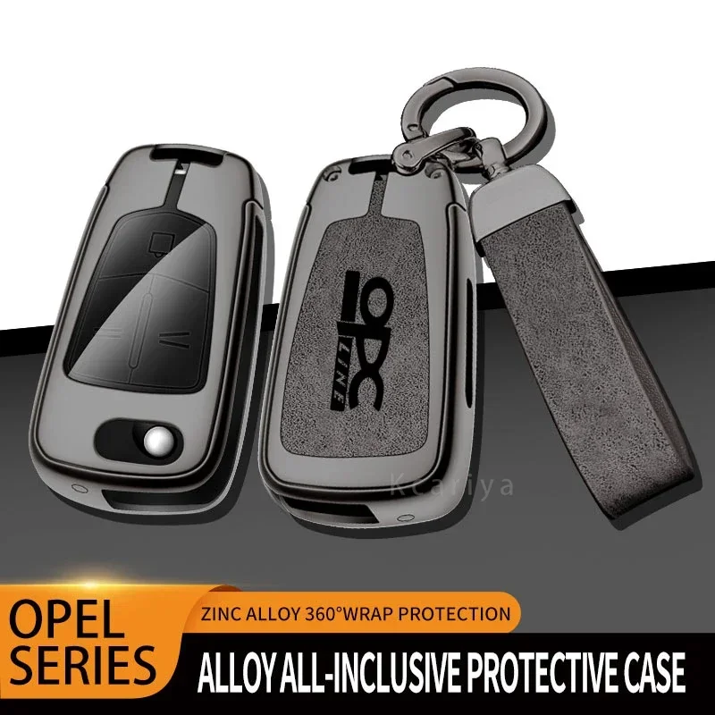 Car TPU Zinc Alloy Key Case Bag For Opel OPC Line Insignia Astra Vectra Combo Corsa D Mokka Zafira Car KeyChain Metal Key Shell