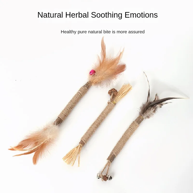 

Polygonum Multiflorum Feather Gall Fruit Raffia Pet Chew Chew Toy for Cat Molar Rod and Bite Teaser for Cat